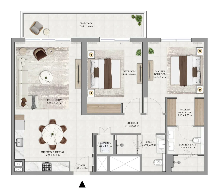 2 BR — 2 Bedroom Type D4