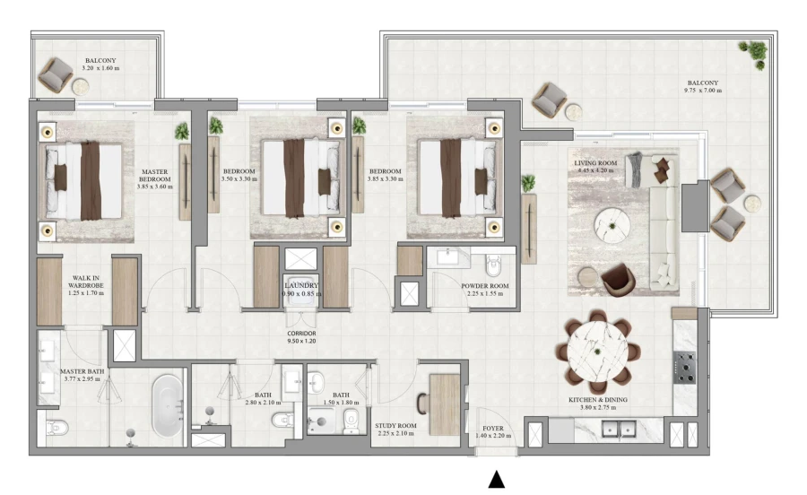 3 BR — 3 Bedroom Type A2