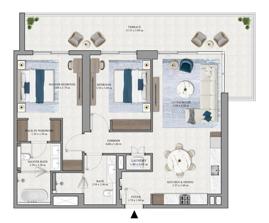 2 BR — 2 Bedroom Type 1