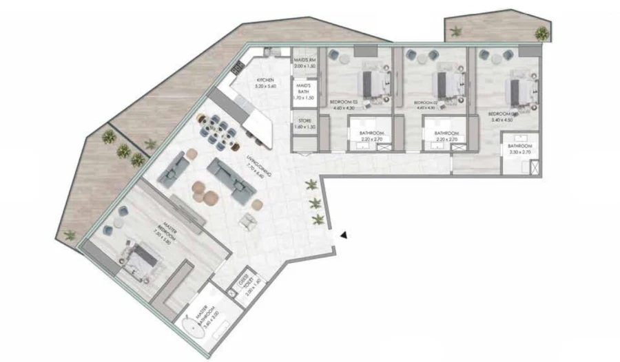 4 BR — 4 Bed Type A