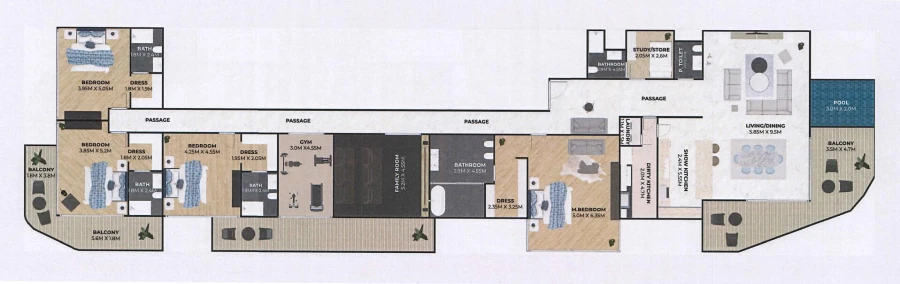 4 BR — 4 Bedroom Penthouse 02