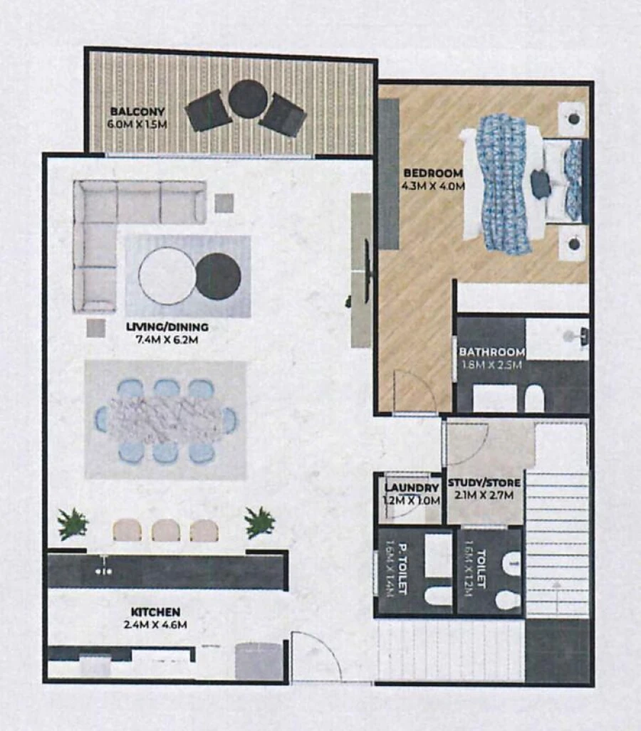 3 BR — 3 Bedroom Duplex 03