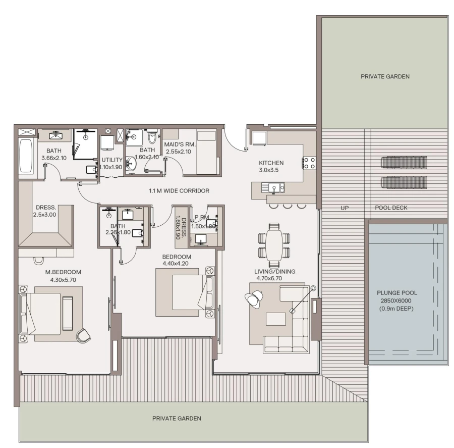 2 BR — 2 Bedroom Type E