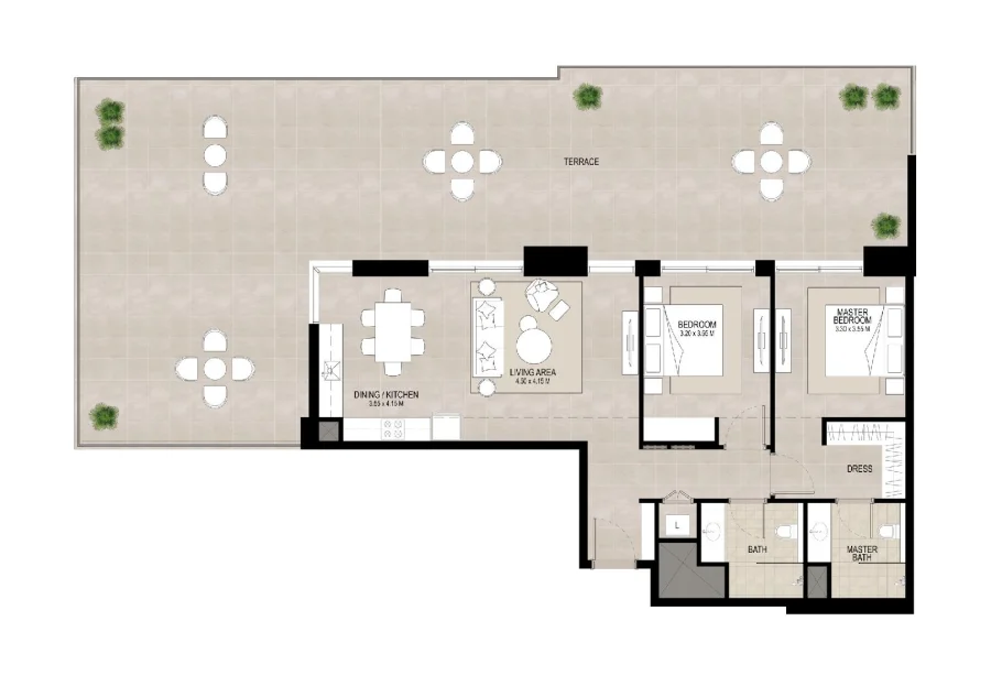 2 BR — 2 Bedroom Type E1