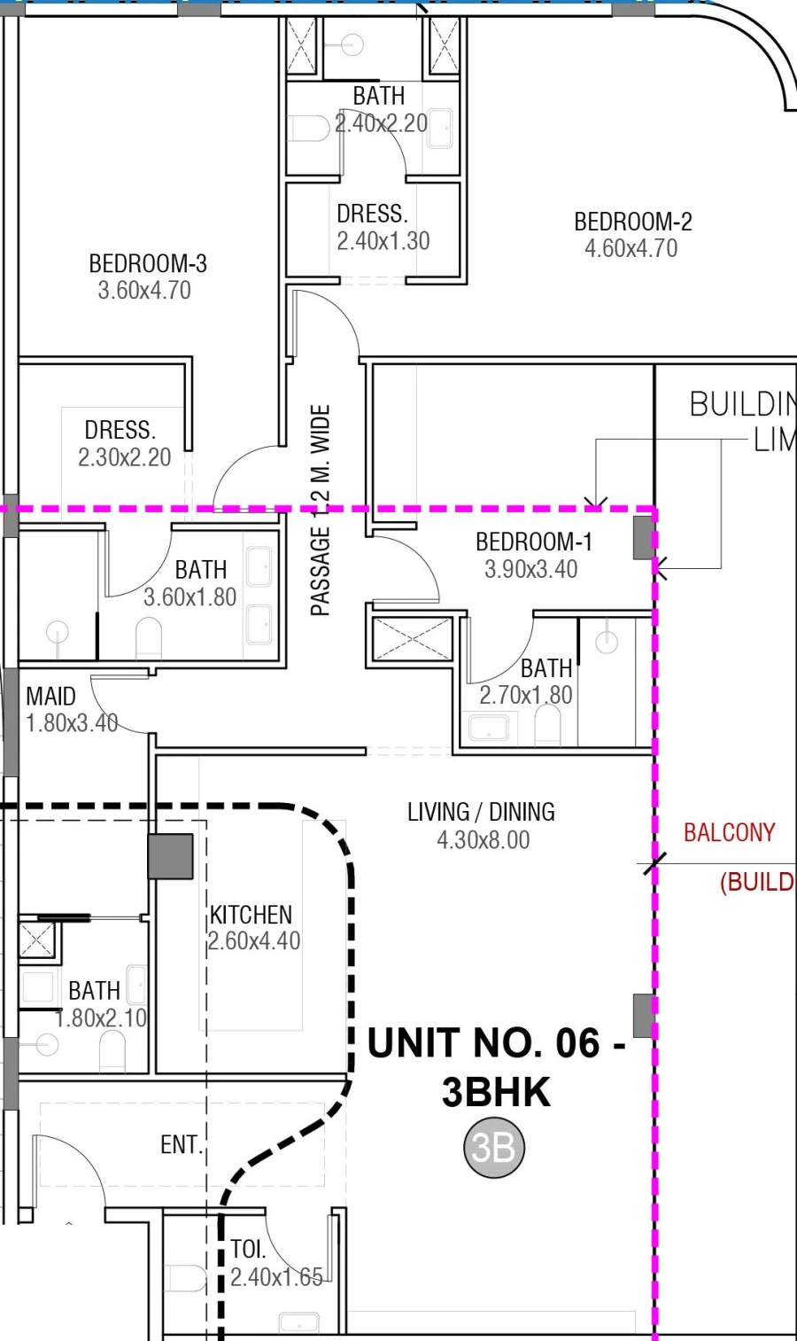 3 BR — 3 Bedroom Type 2