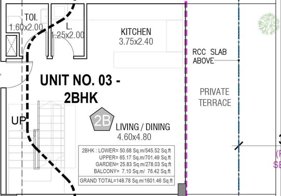 2 BR — 2 Bedroom Duplex Type 3
