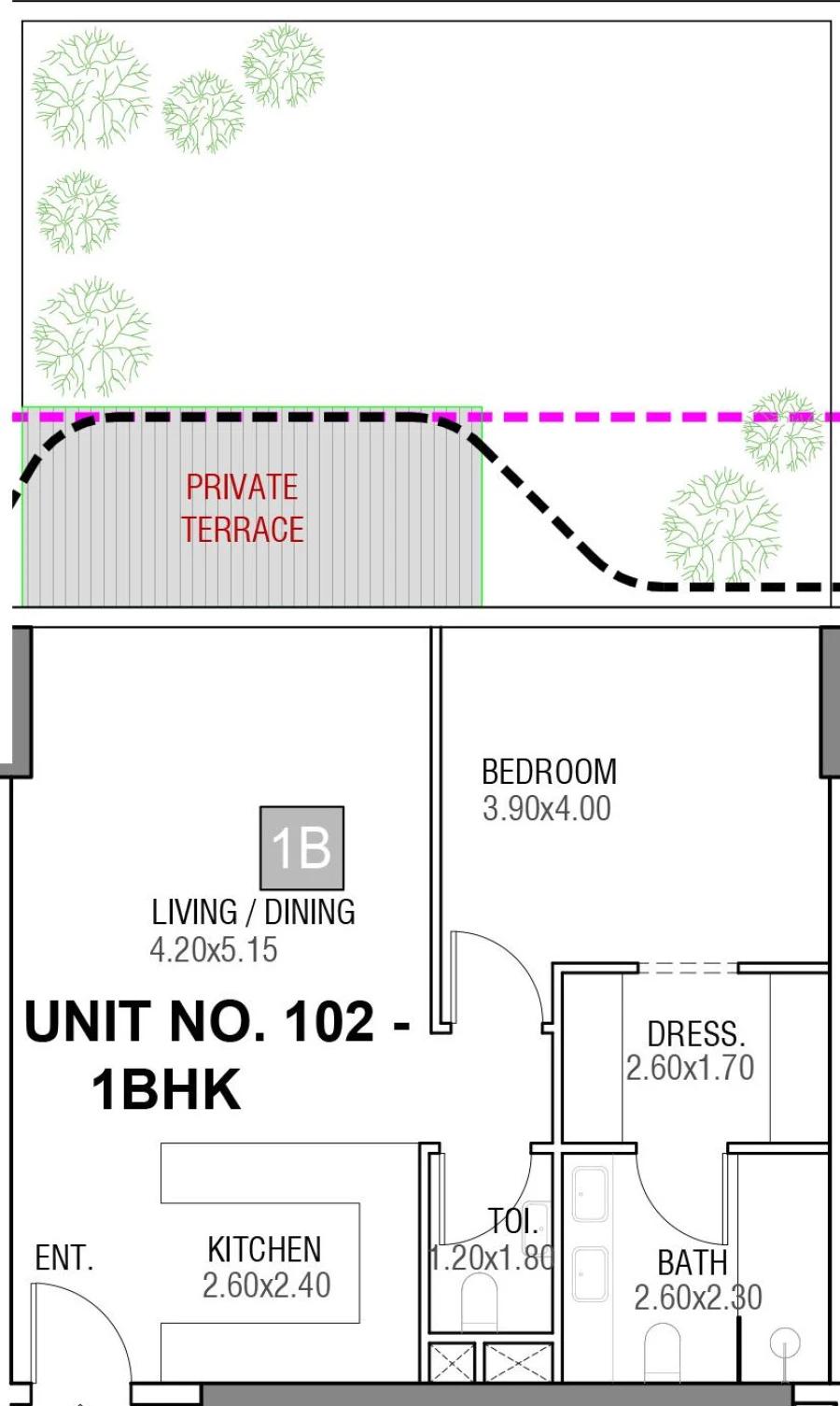 1 BR — 1 Bedroom Type 9