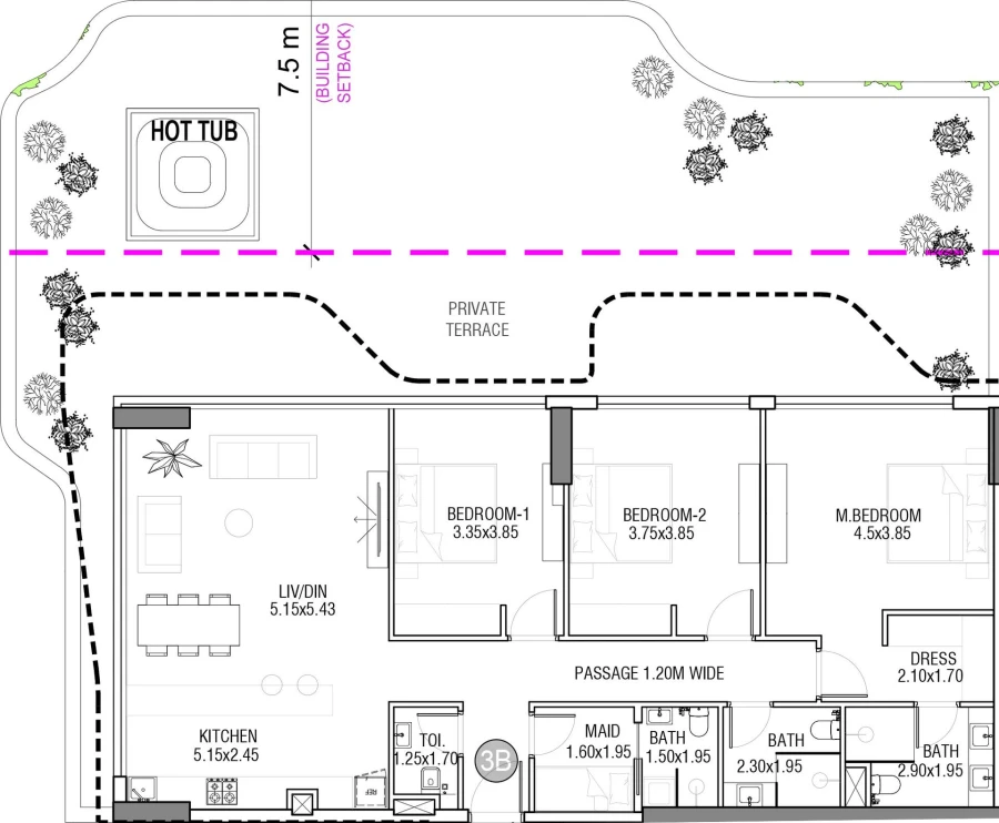 3 BR — 3 Bedroom Type 2