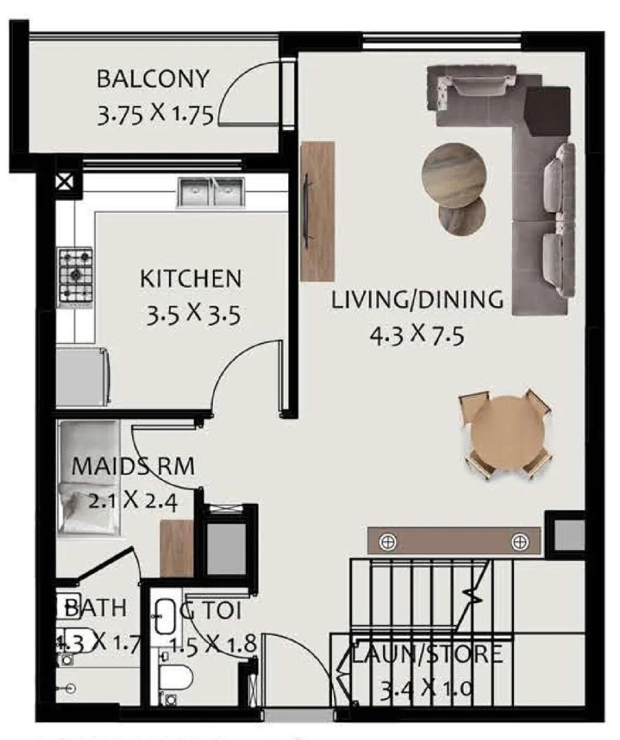 2 BR — 2 BEDROOM TYPE DX A