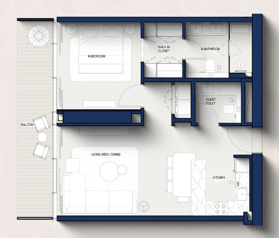 1 BR — 1 Bedroom Type A1