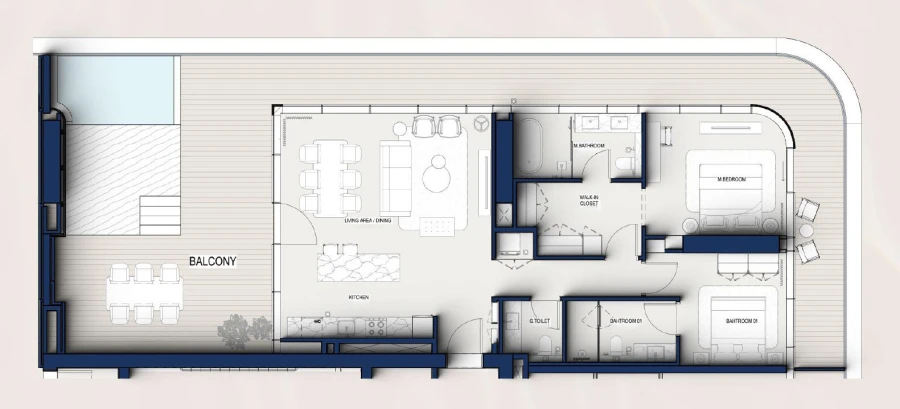 2 BR — 2 Bedroom Penthouse Type A1