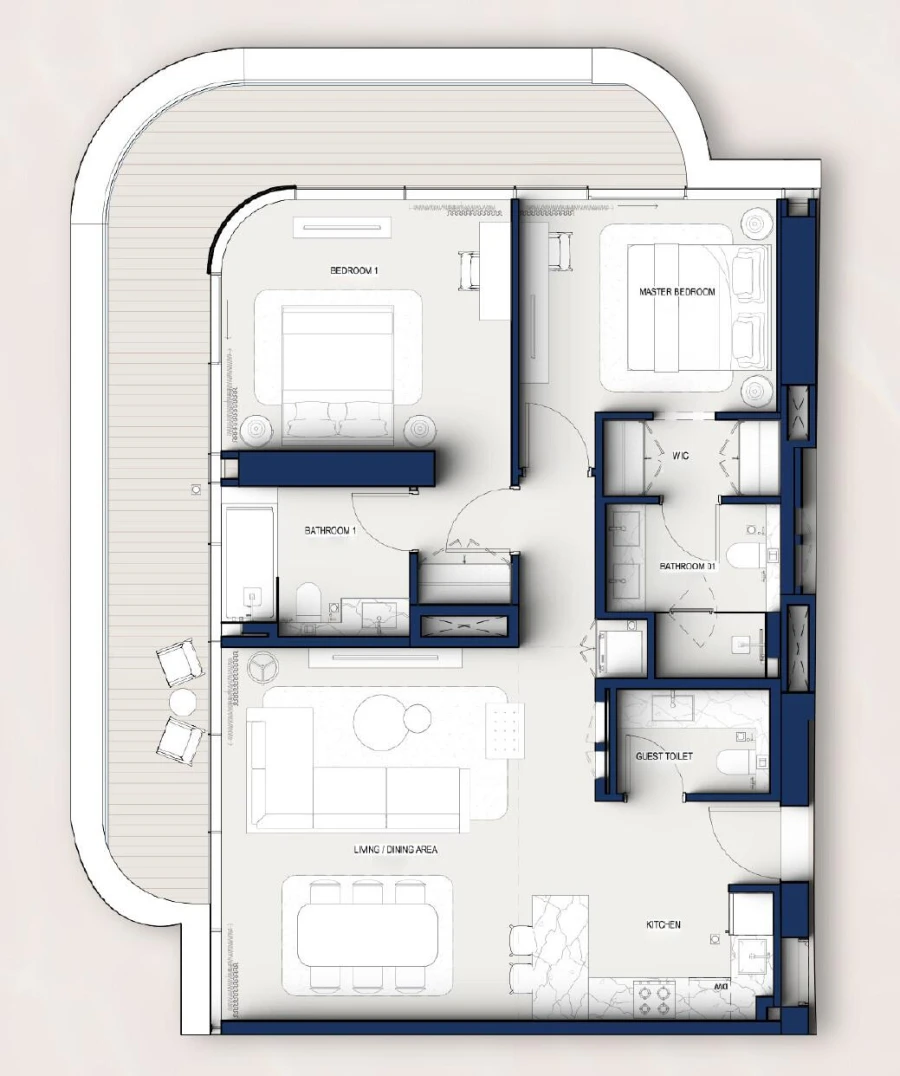 2 BR — 2 Bedroom Type B2