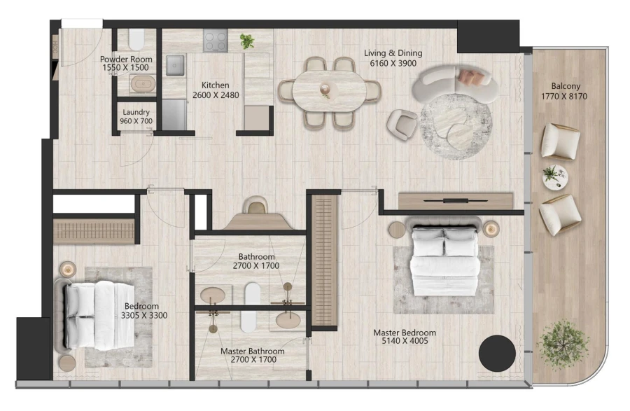 2 BR — 2 Bedroom Type 3