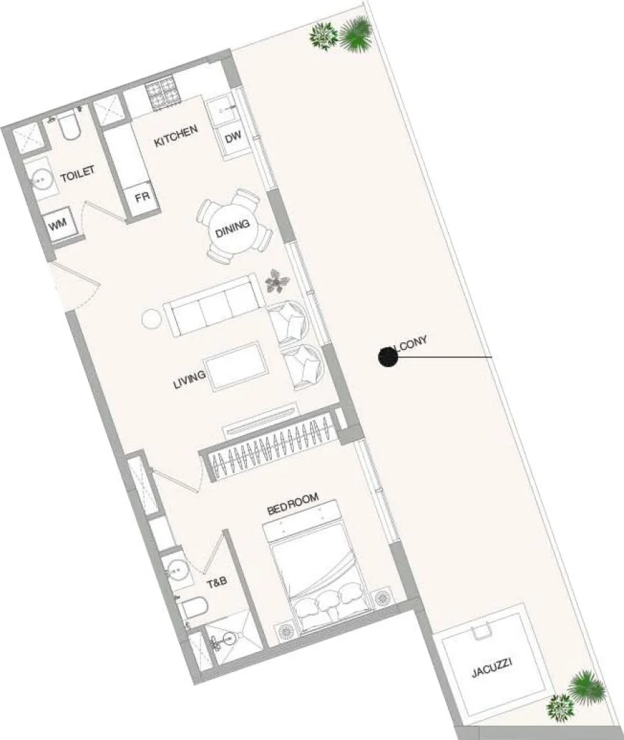 1 BR — 1 Bedroom Type 12
