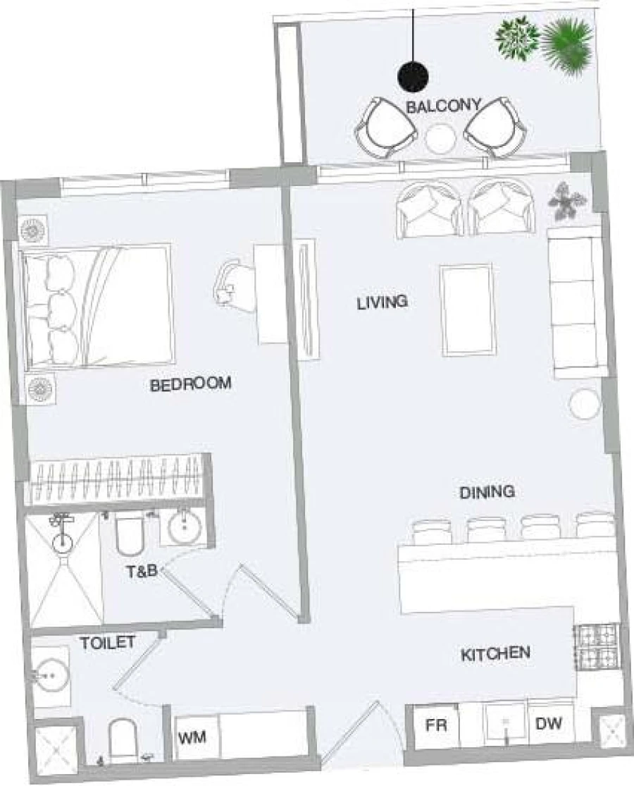 1 BR — 1 Bedroom Type 3