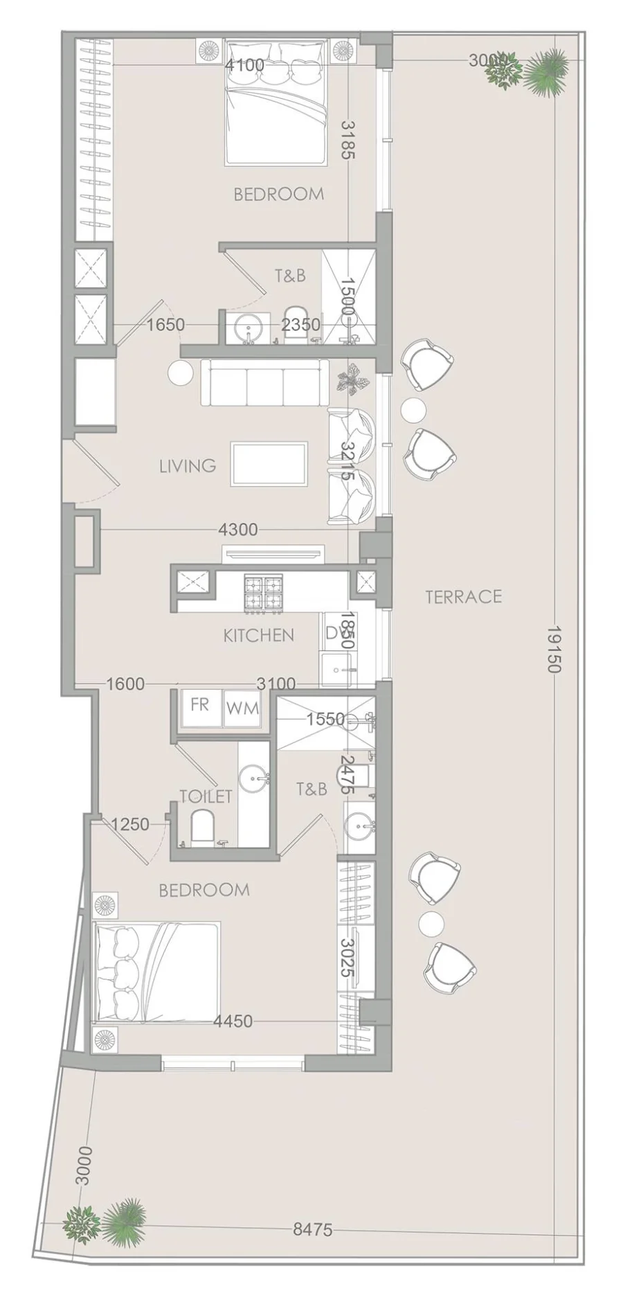 2 BR — 2 Bedroom Type D