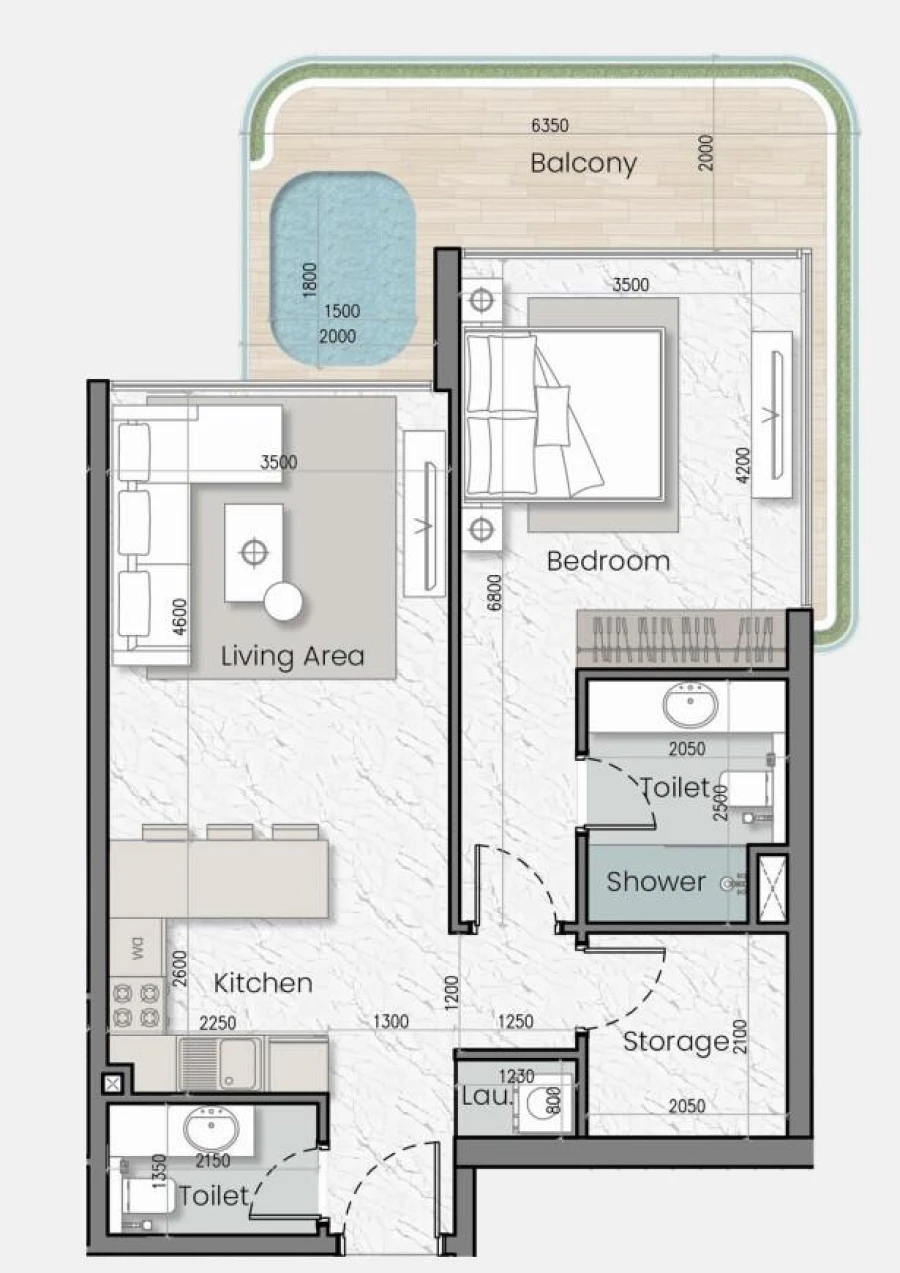 1 BR — 1 BR & Study