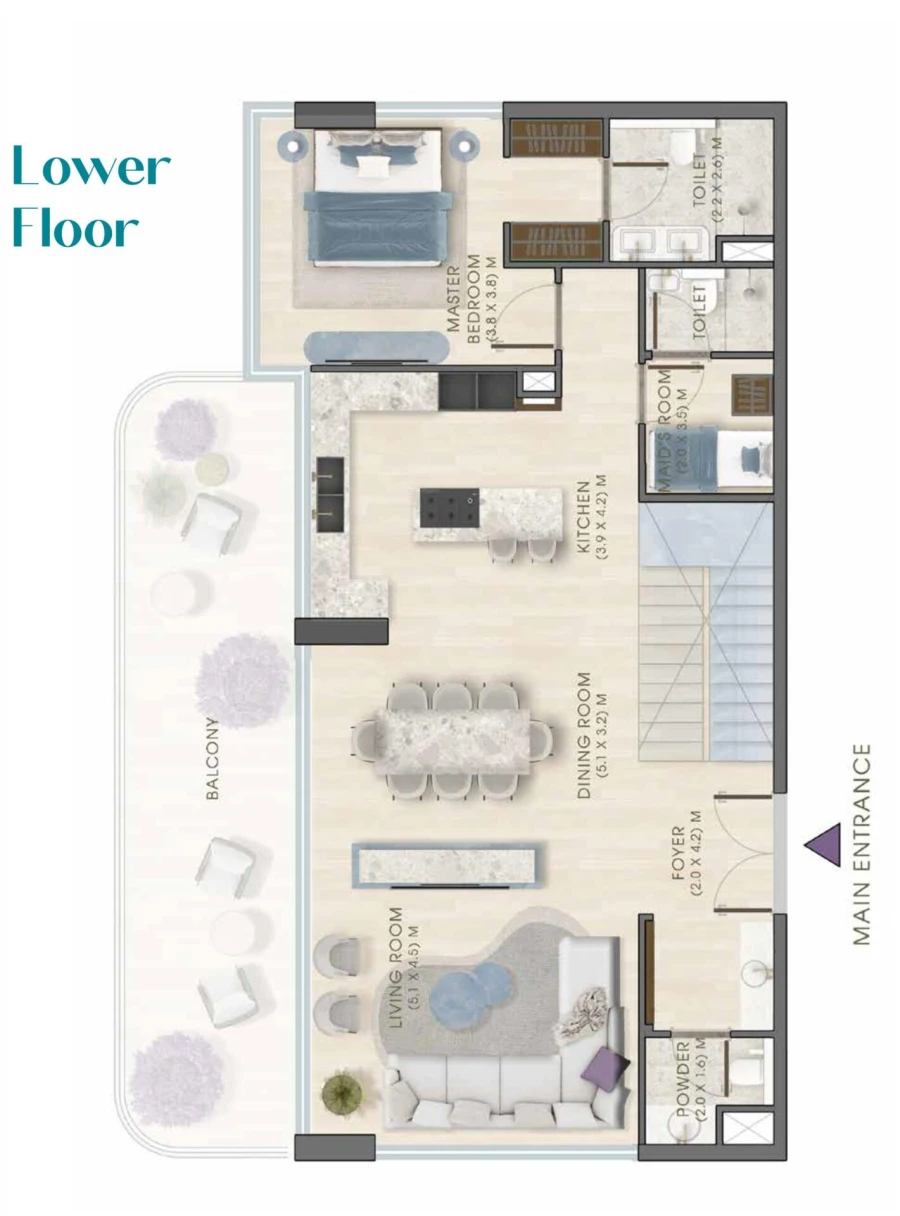 4 BR — 4 Bedroom Duplex