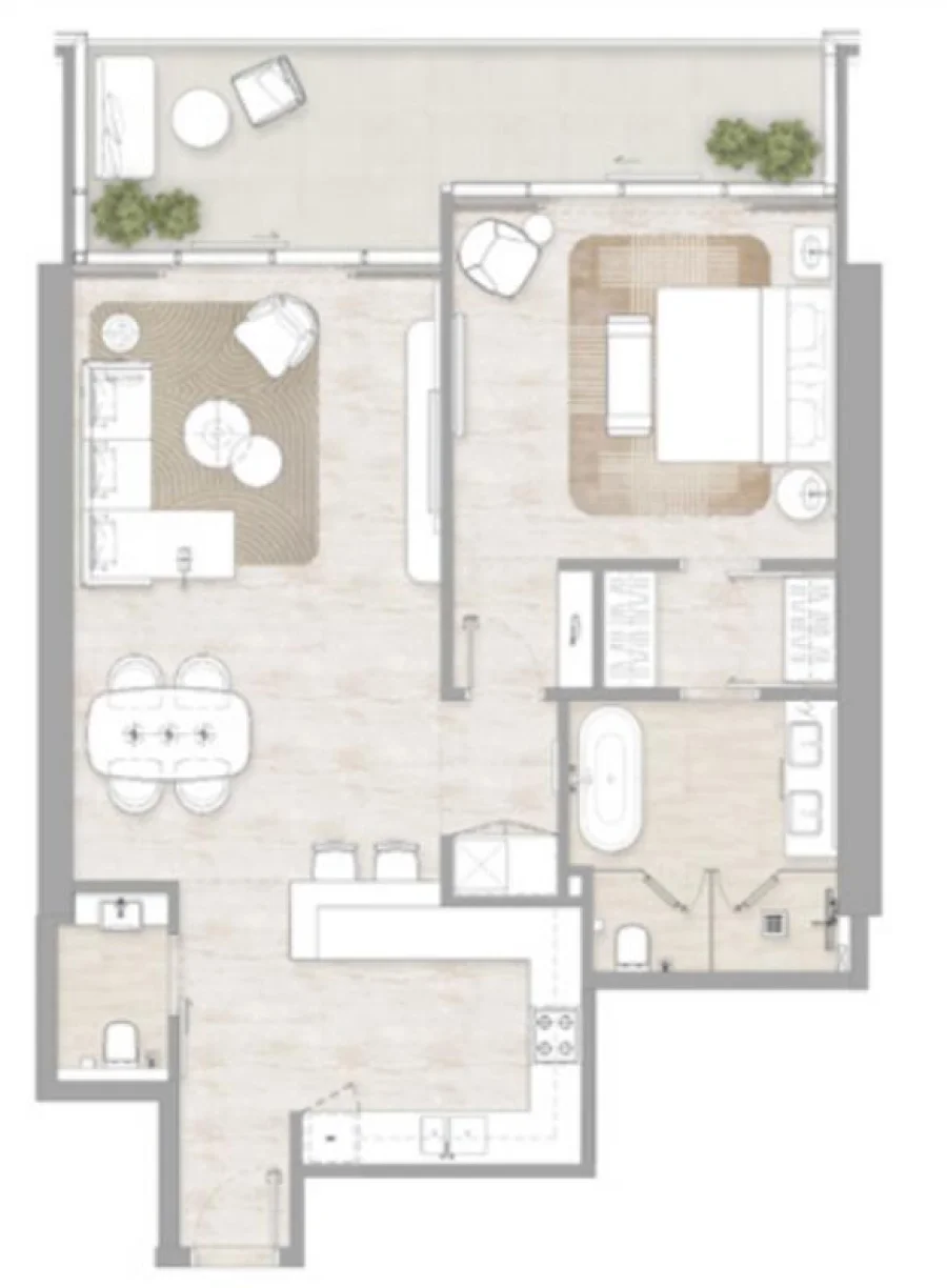 1 BR — 1 Bedroom Type 1