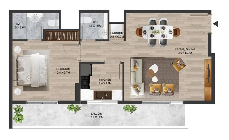 1 BR — 1 Bedroom