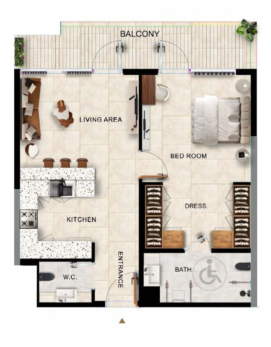 1 BR — 1 Bedroom Type A