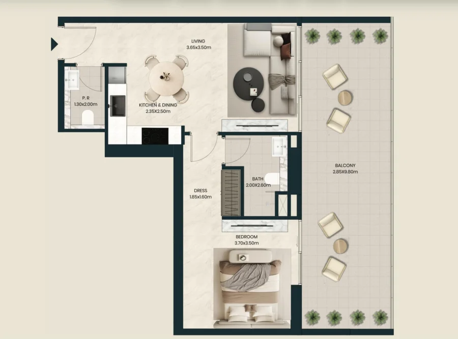 1 BR — 1 Bedroom