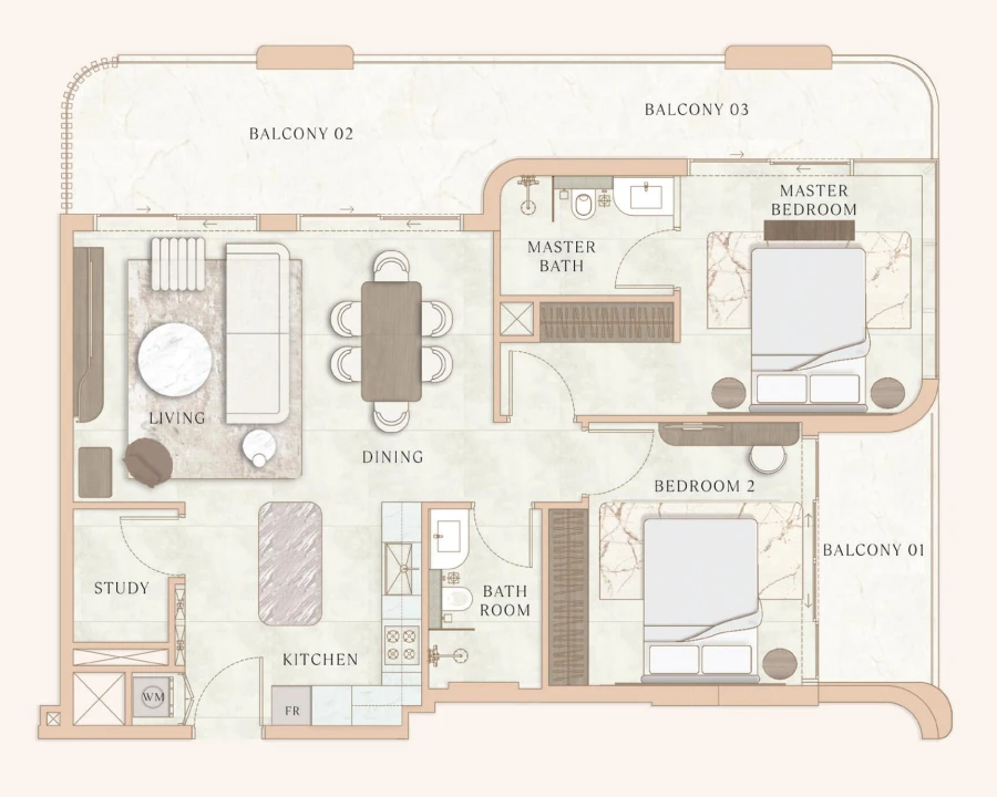 2 BR — 2 Bedroom Unit