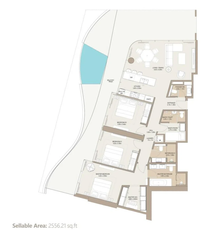 3 BR — 3 Bedroom type 1