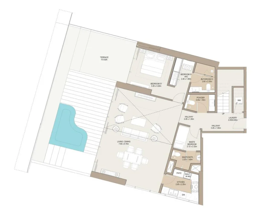 3 BR — 3 Bedroom Garden Duplex type 2