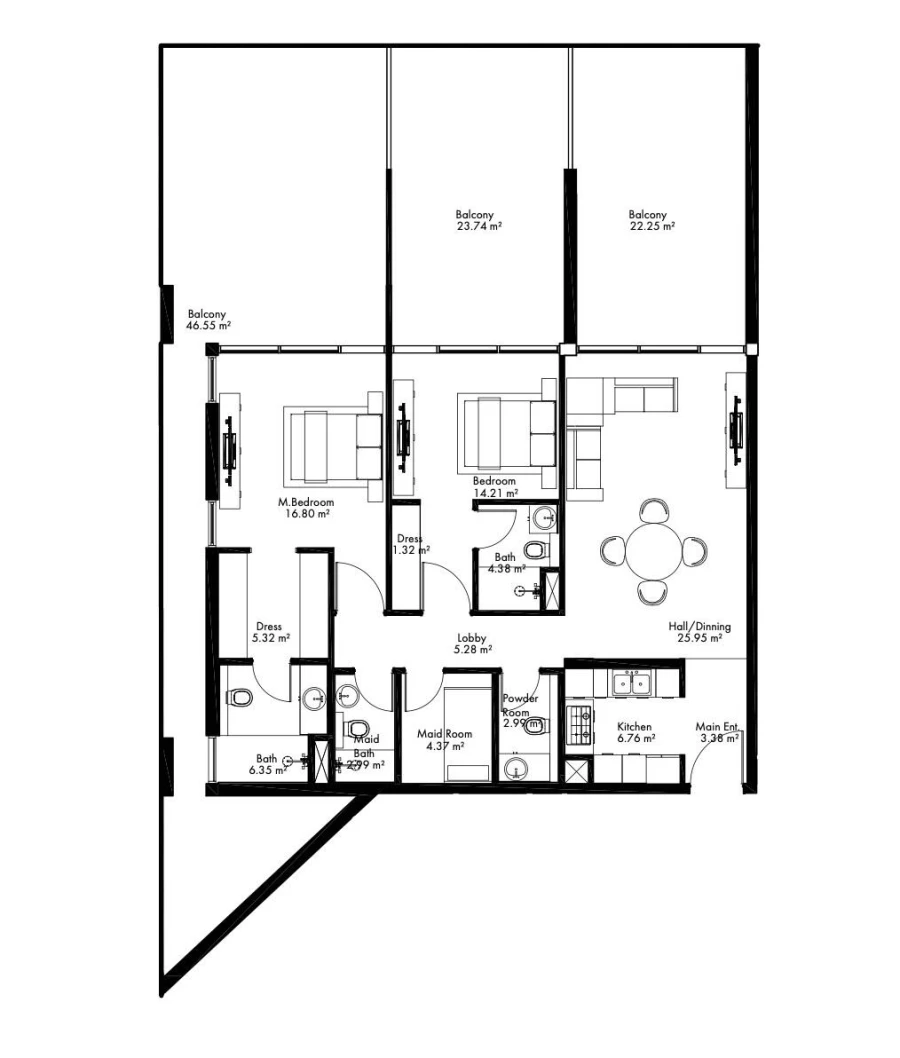 2 BR — 2 Bedroom TYPE 01