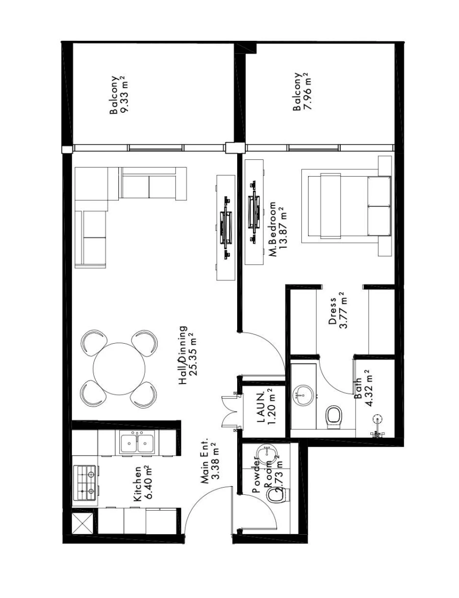 1 BR — 1 Bedroom TYPE 01