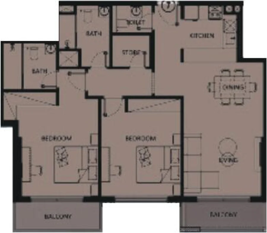 2 BR — 2 Bedroom