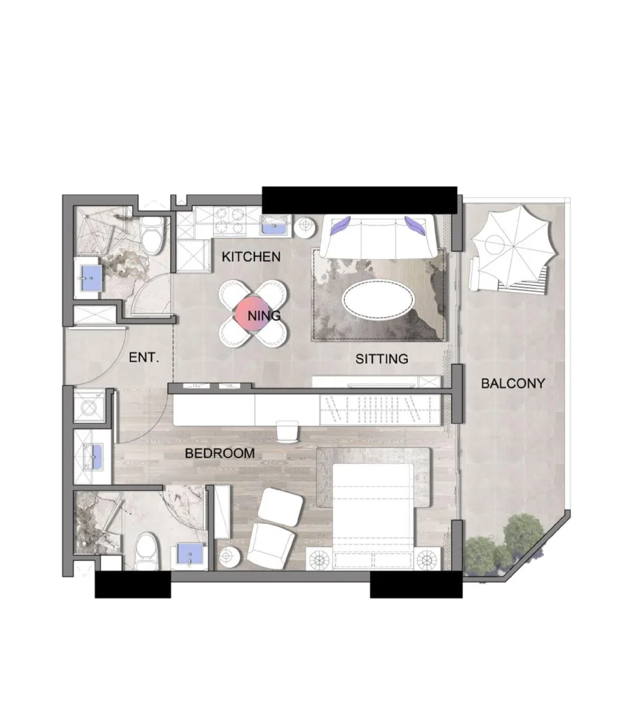 1 BR — 1 Bedroom Type B3