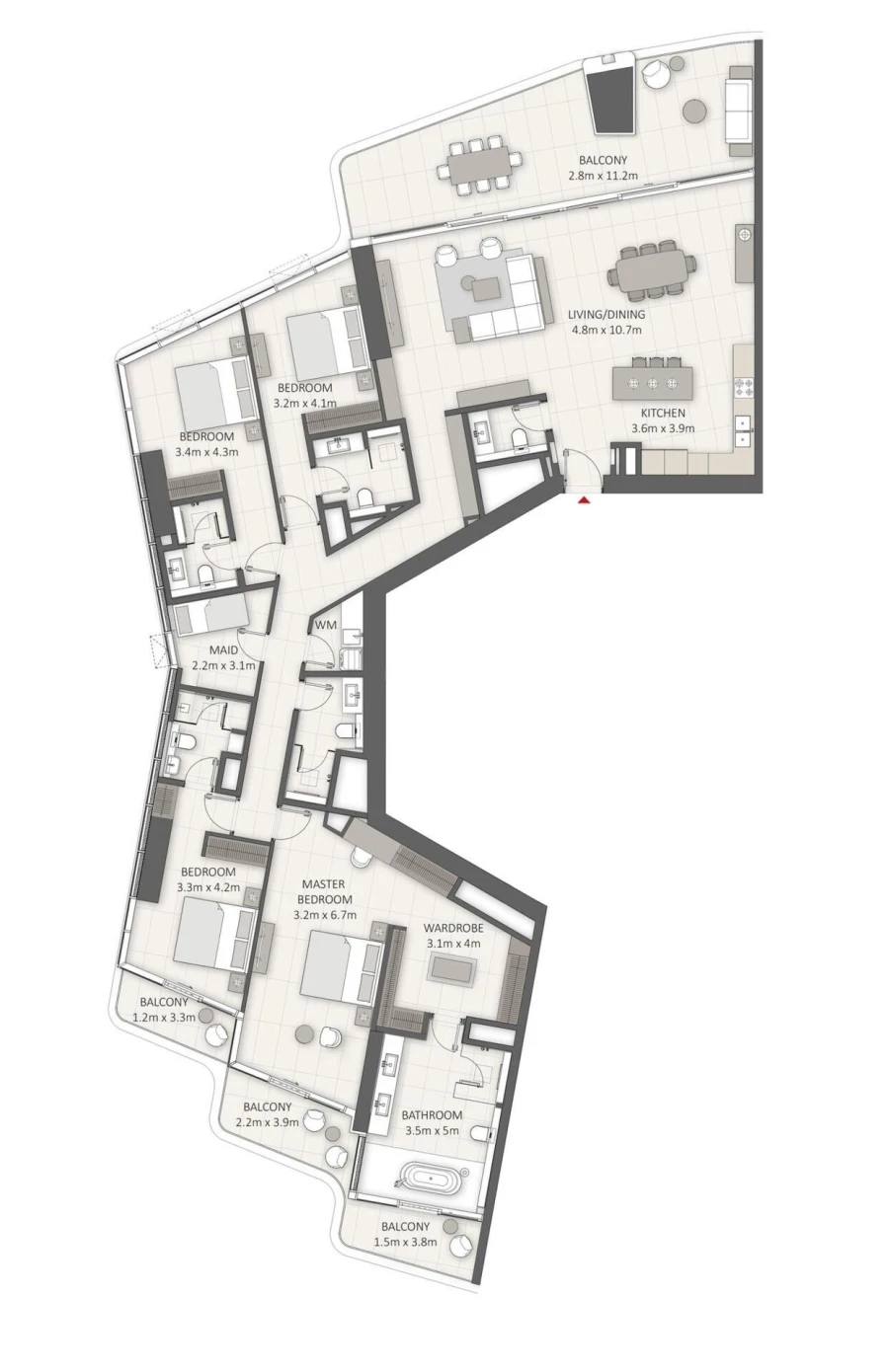 4 BR — 4 Bedroom-Signature Apartment