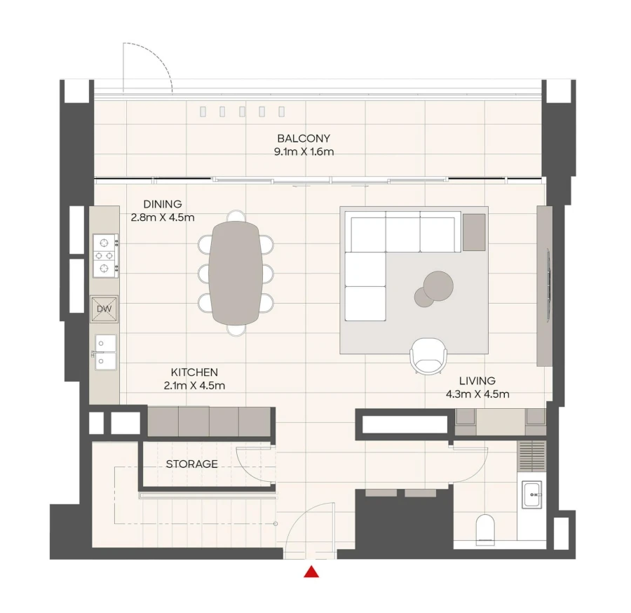 2 BR — 2 Bedroom Signature Townhouse Type 1
