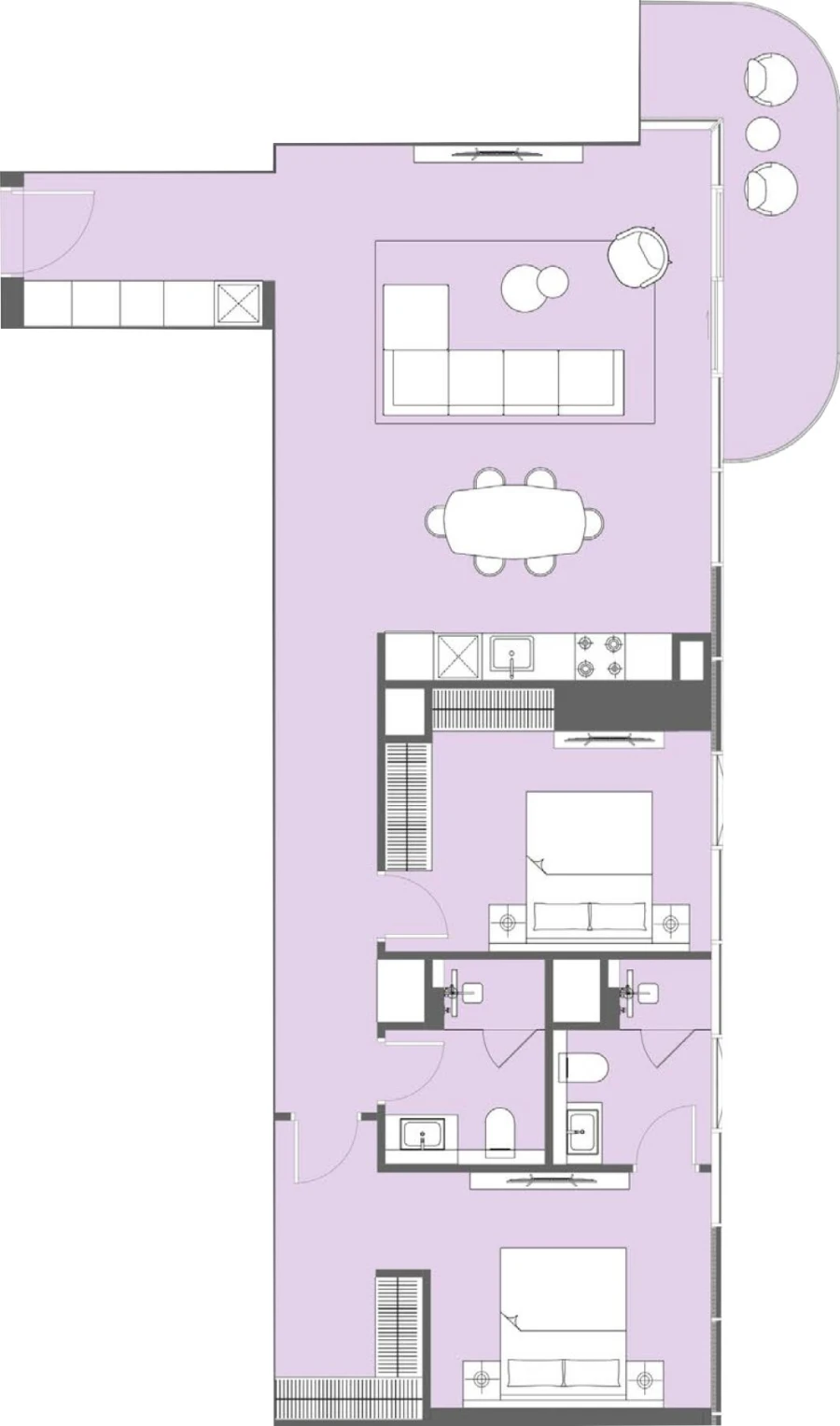 2 BR — 2 Bedroom Type C