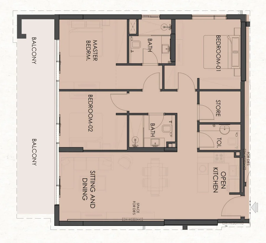 3 BR — 3 Bedroom Type 1