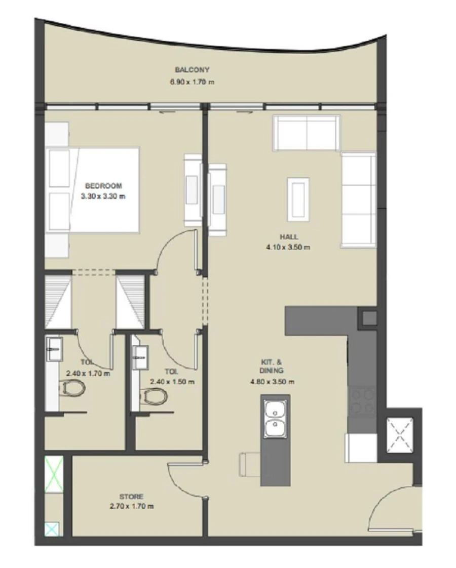 1 BR — 1 Bedroom