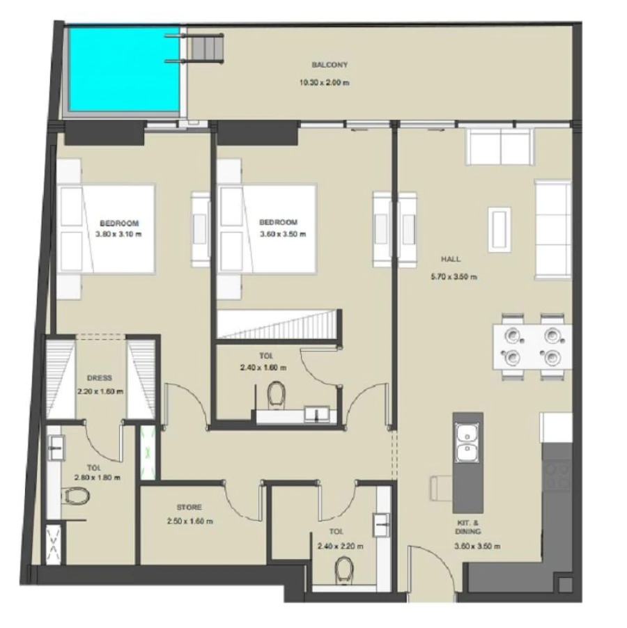 2 BR — 2 Bedroom