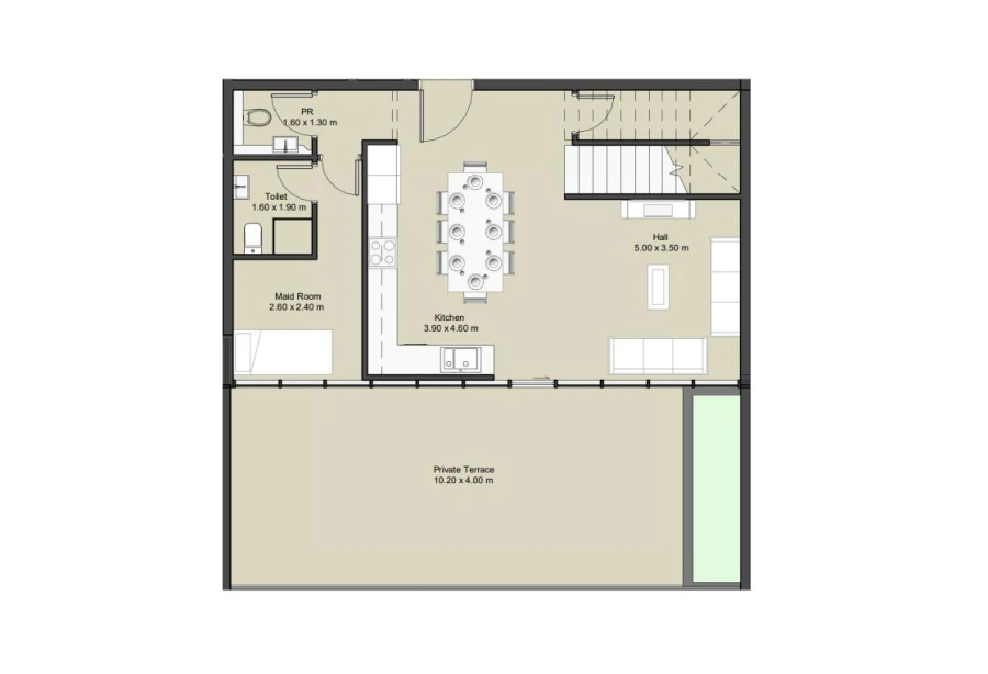 3 BR — 3 Bedroom Duplex