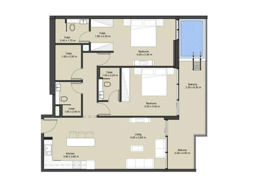 2 BR — 2 Bedroom