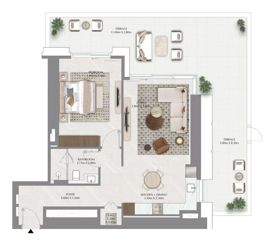 1 BR — 1 Bedroom Type 3A