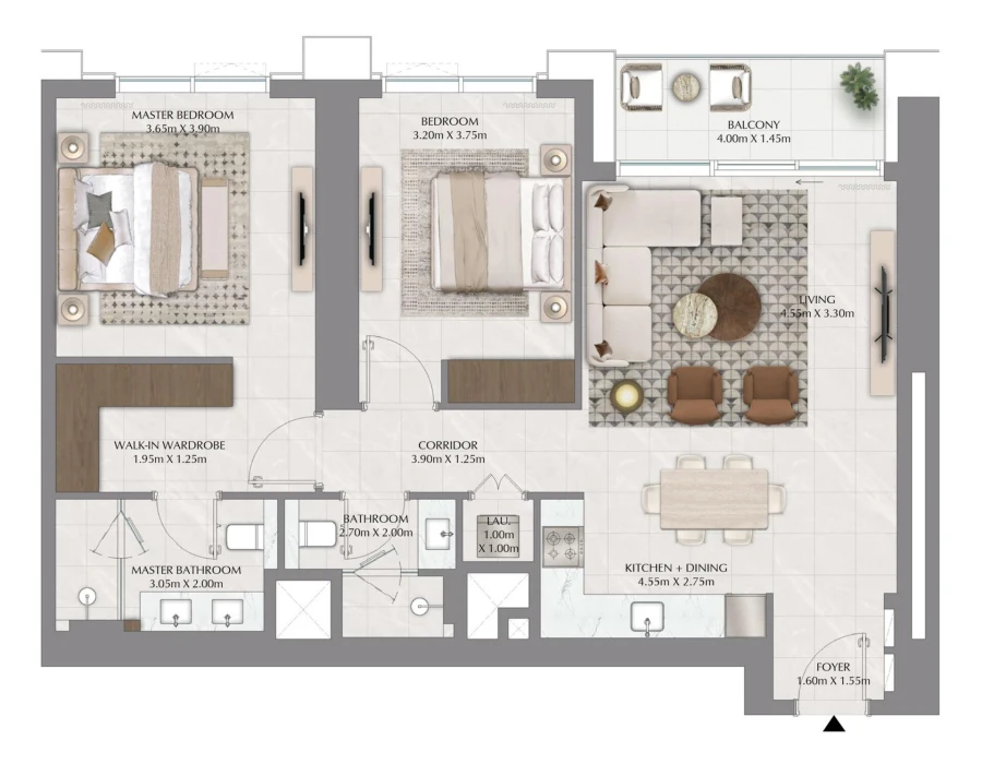 2 BR — 2 Bedroom Type 2B