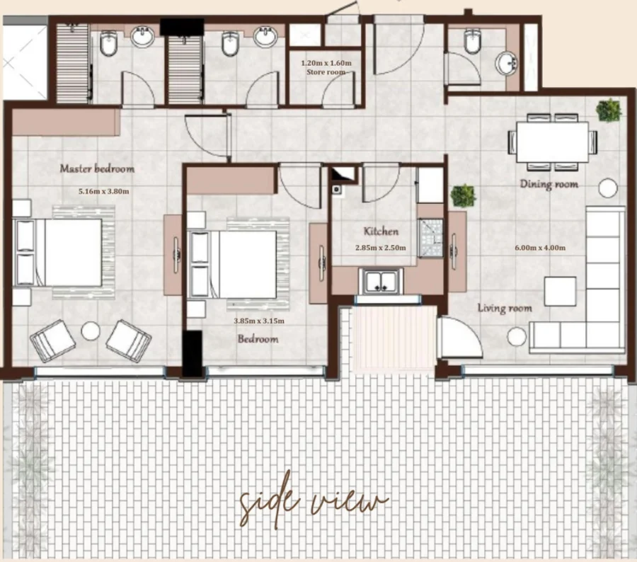 2 BR — 2 Bedroom Type A2