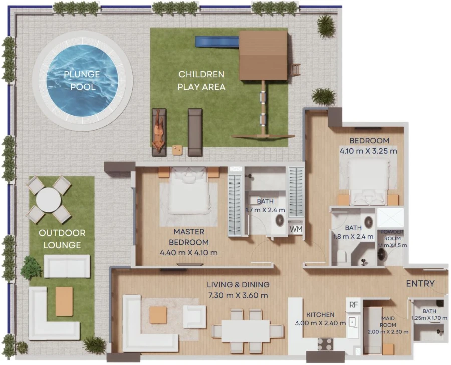 2 BR — 2 Bedroom 107