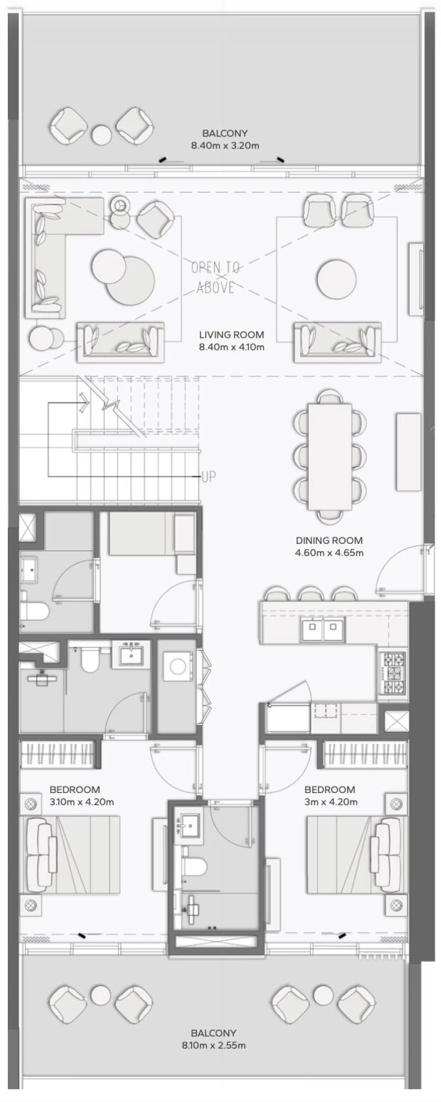 4 BR — 4 Bedroom Duplex Type (+ Maid's Room)
