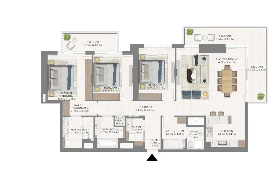 3 BR — 3 Bedroom A.2