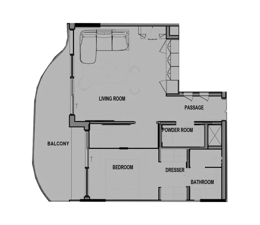 1 BR — 1 BR Type 1