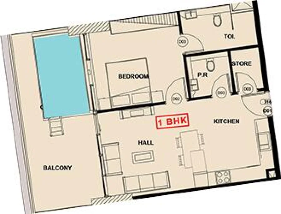 1 BR — 1 Bedroom