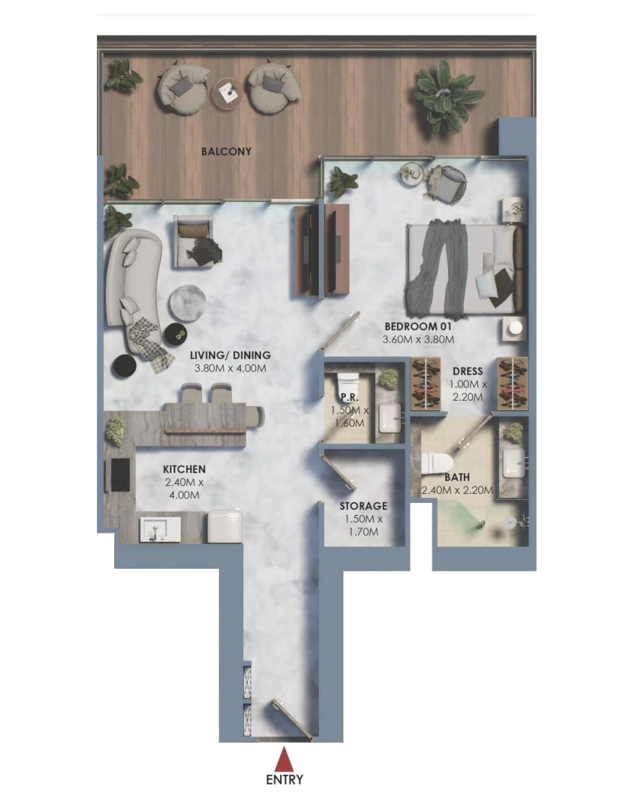 1 BR — 1 Bedroom